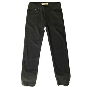 Levi’s 502 Regular Taper Boy’s Denim Straight Jeans Size 16 Husky W34xL28, Black